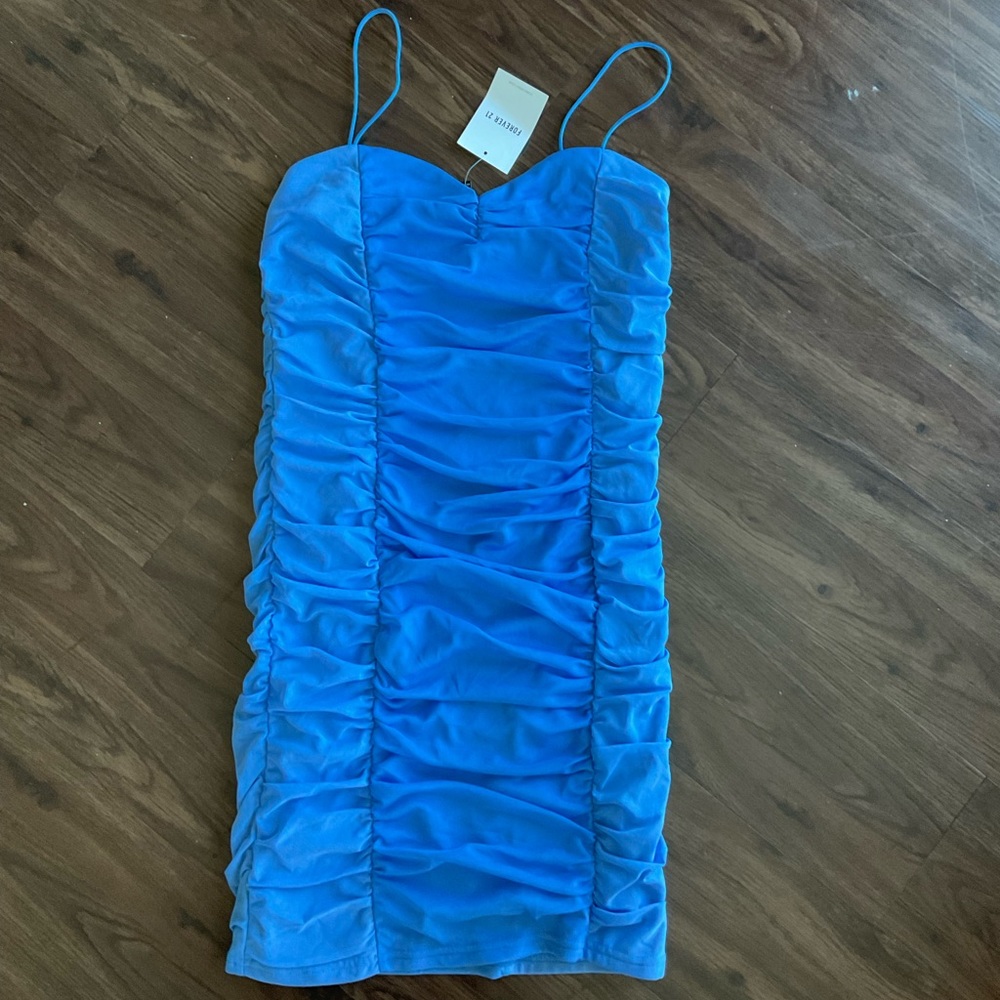 New Blue Ruffled Forever 21 dress